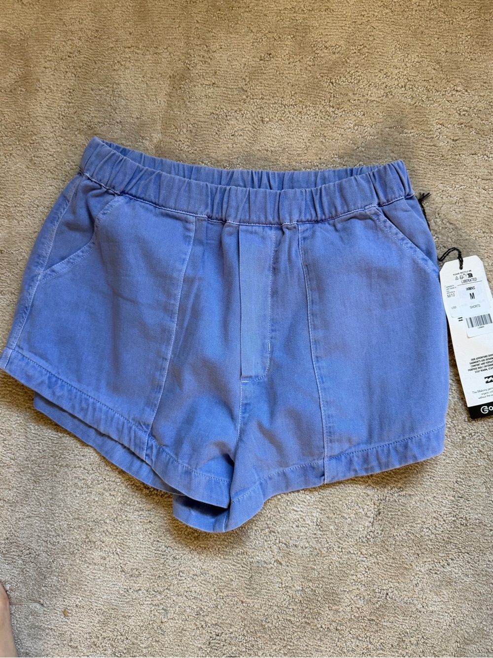 Billabong Lavender High-Waist Pull-On Shorts